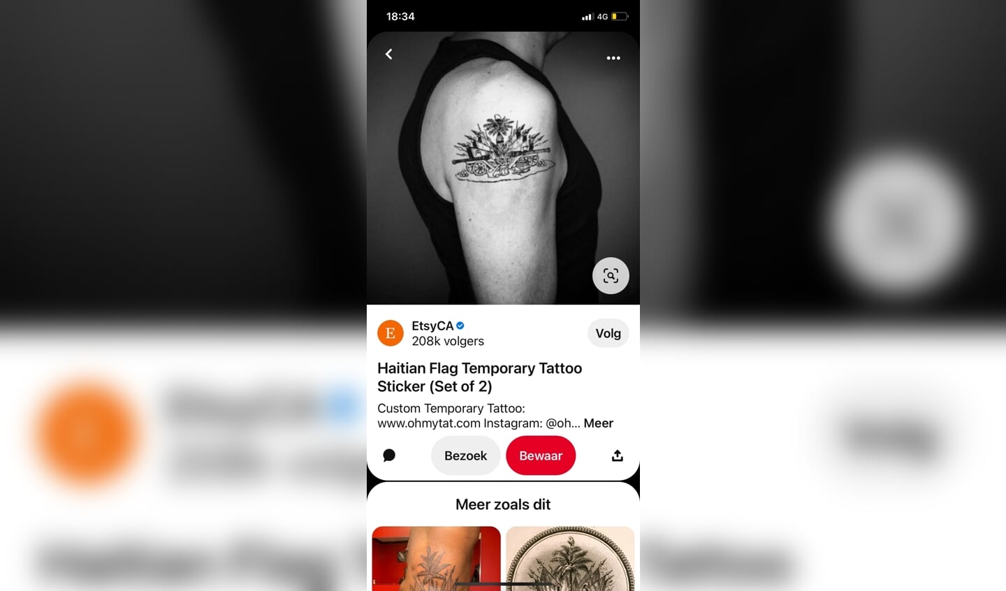 'Bij het bedenken van de tattoos gebruik ik de app Pinterest.'