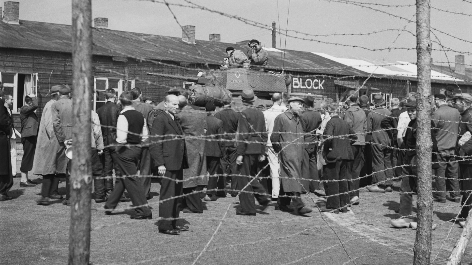 Kamp Amersfoort bij de bevrijding in 1945.