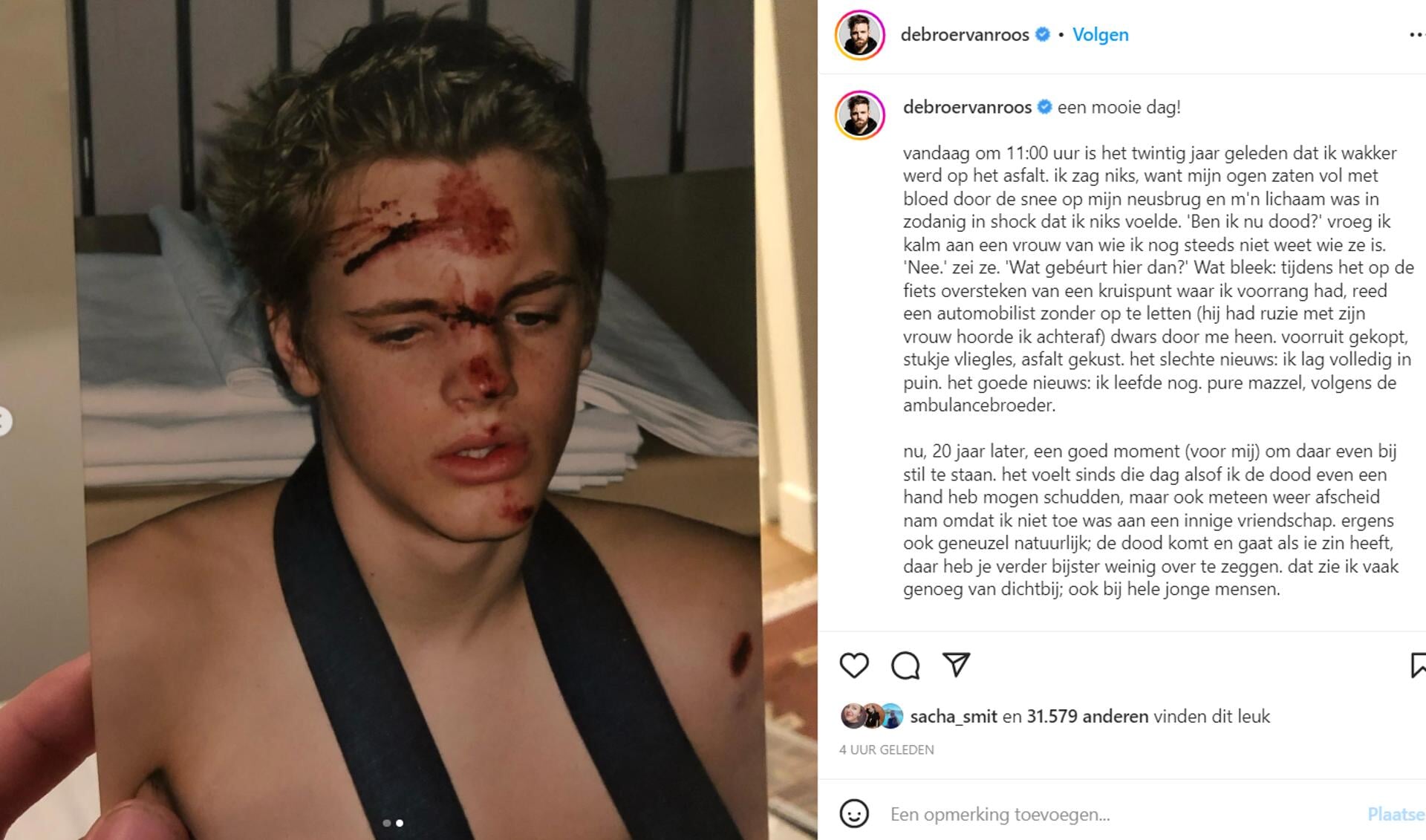 Tim Hofman deelt zijn bijna-dood-ervaring met zijn volgers