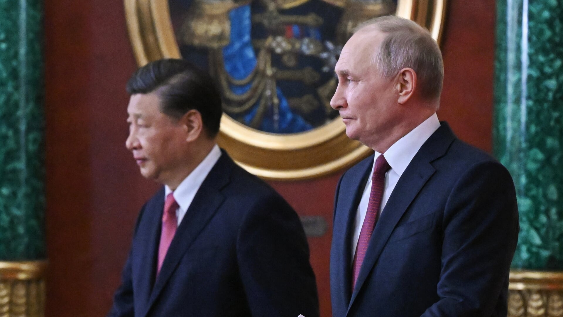 Xi Jinping en Vladimir Poetin.