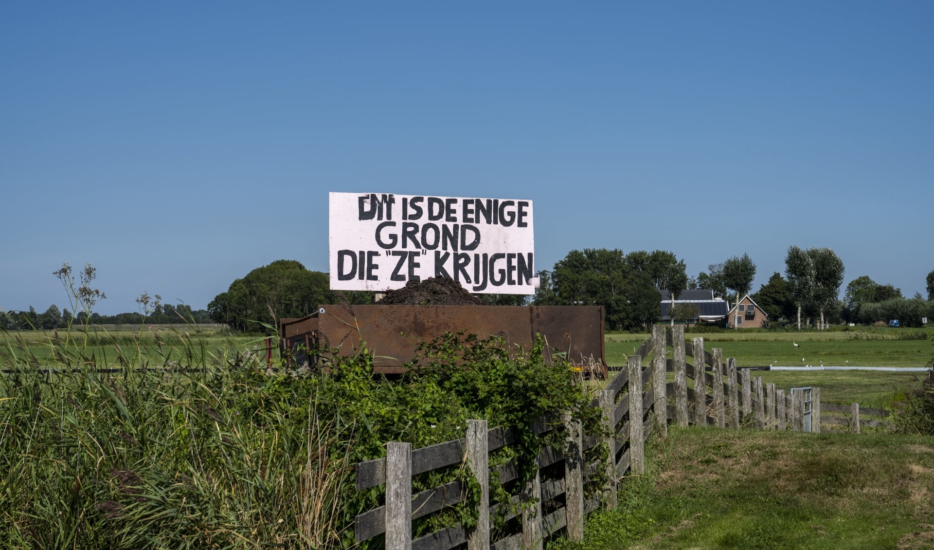 Boerenprotest in Friesland.