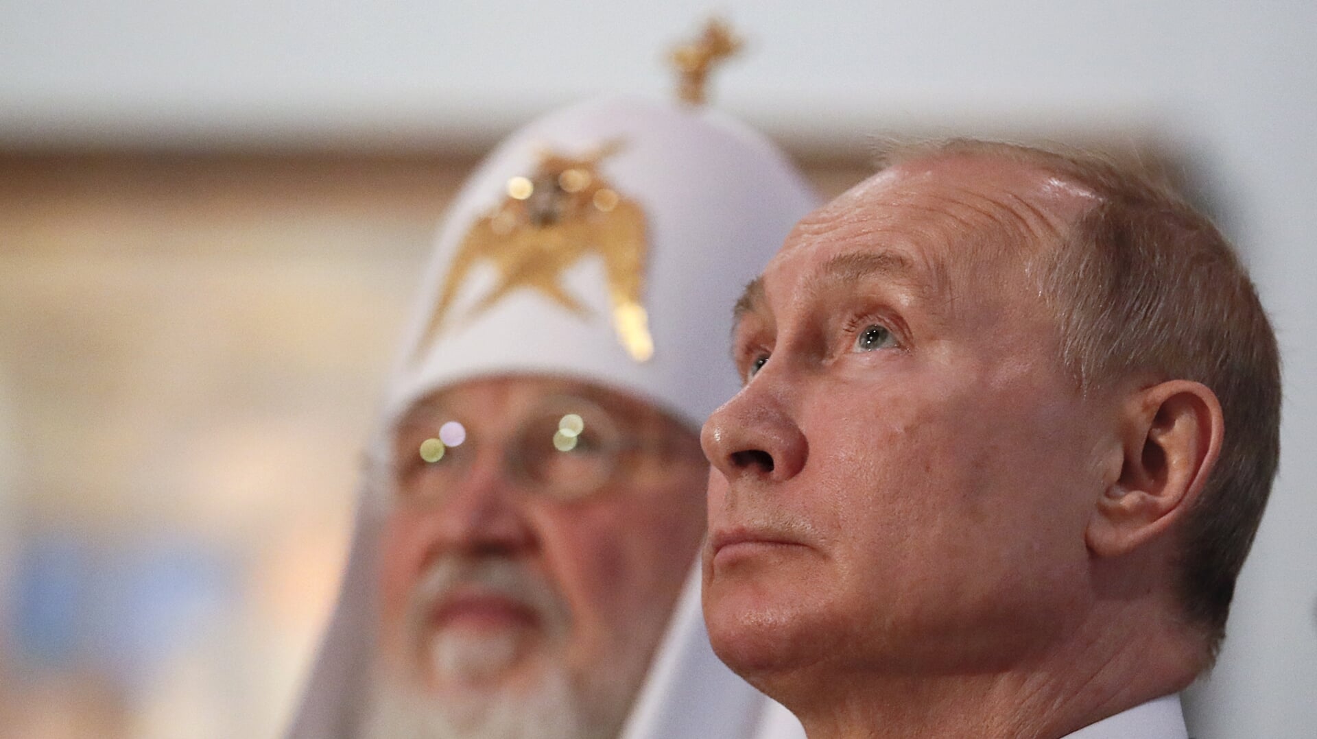 Patriarch Kirill en president Poetin vormen een paar apart