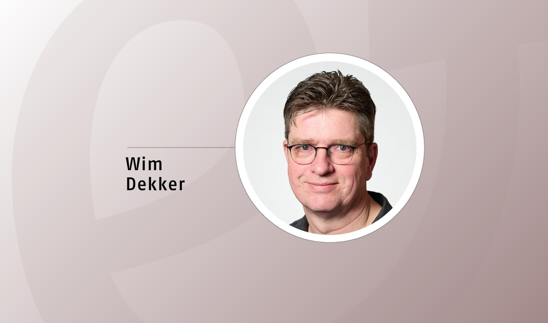 Wim Dekker is lector informele netwerken en laatmoderniteit aan de Christelijke Hogeschool Ede.