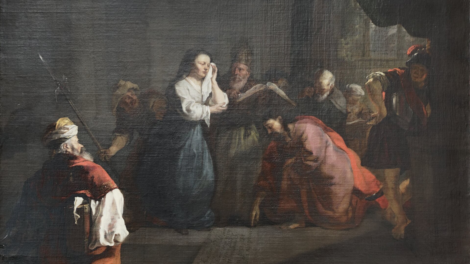 Jezus en de overspelige vrouw, geschilderd door de Nederlandse kunstschilder Gabriël Metsu in 1653. Dit werk hangt in het Loeuvre in Parijs. 'Fouten worden pas erkend in een klimaat waarin vergeving mogelijk is', stelt Bontenbal. 'En niet in een klimaat waarin iedereen klaar staan met de stenen van veroordeling.'