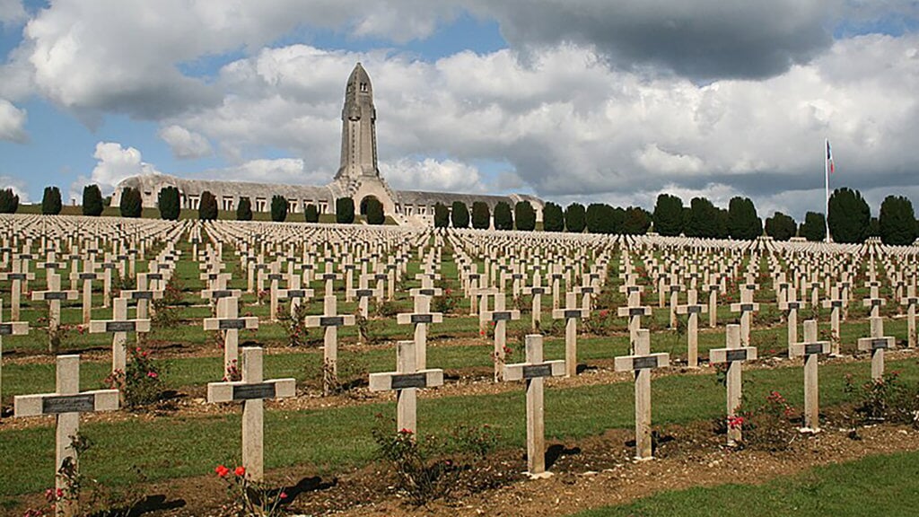 Militaire begraafplaats bij Verdun, waar de Europese catastrofe zich in 1916 voltrok.