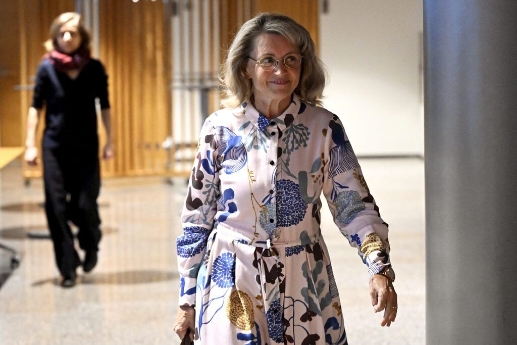 Päivi Räsänen bij het Hof van Broep in de Finse hoofdstad Helsinki.