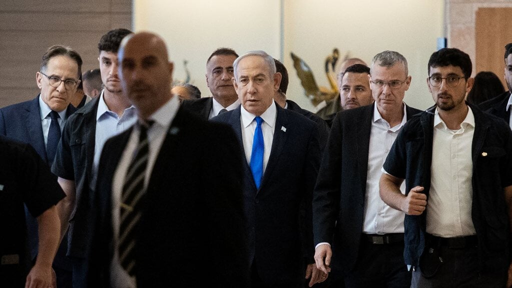Premier Netanyahu vorige week, terwijl hij arriveert bij het parlement in Jeruzalem, de Knesset.
