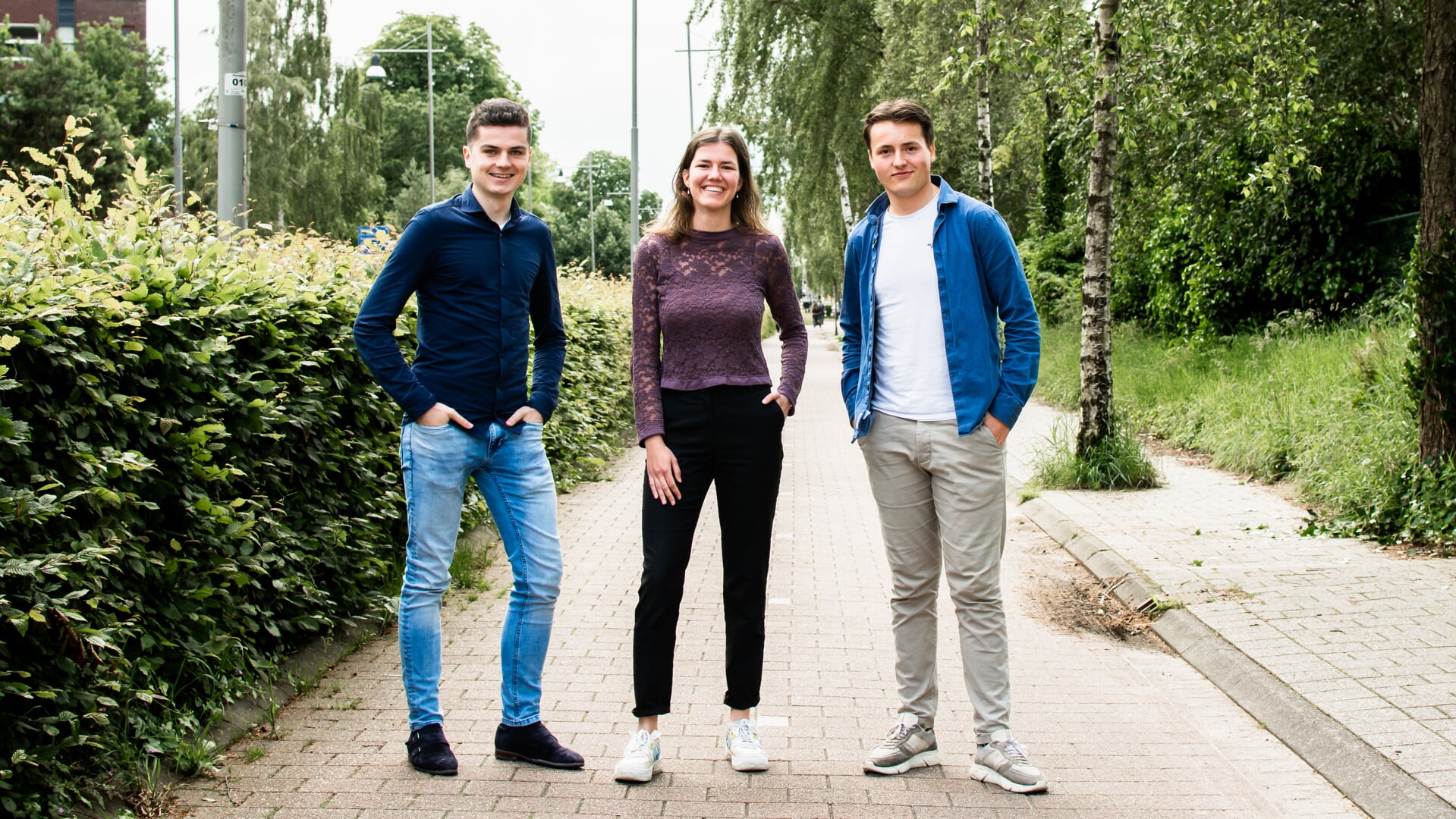 Tom Koekoek (SGP), Annelle van der Wel (CU) en Ewout van Hoek (PvdD).