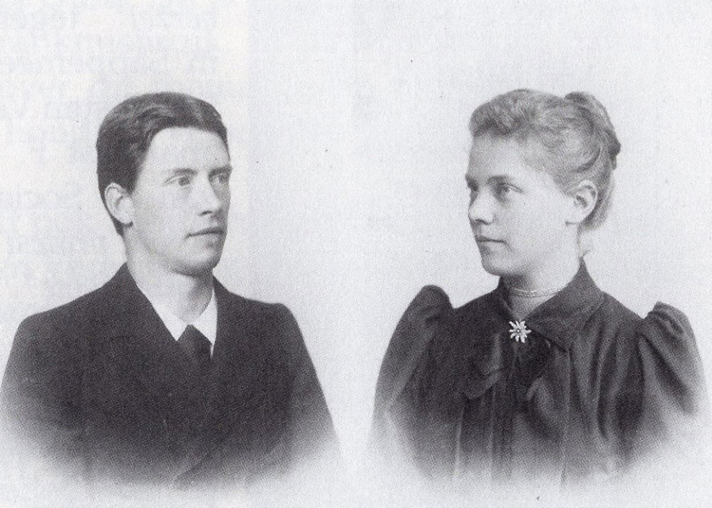 Louis Bähler en Gesina Boerma, niet lang voor ze gingen trouwen.