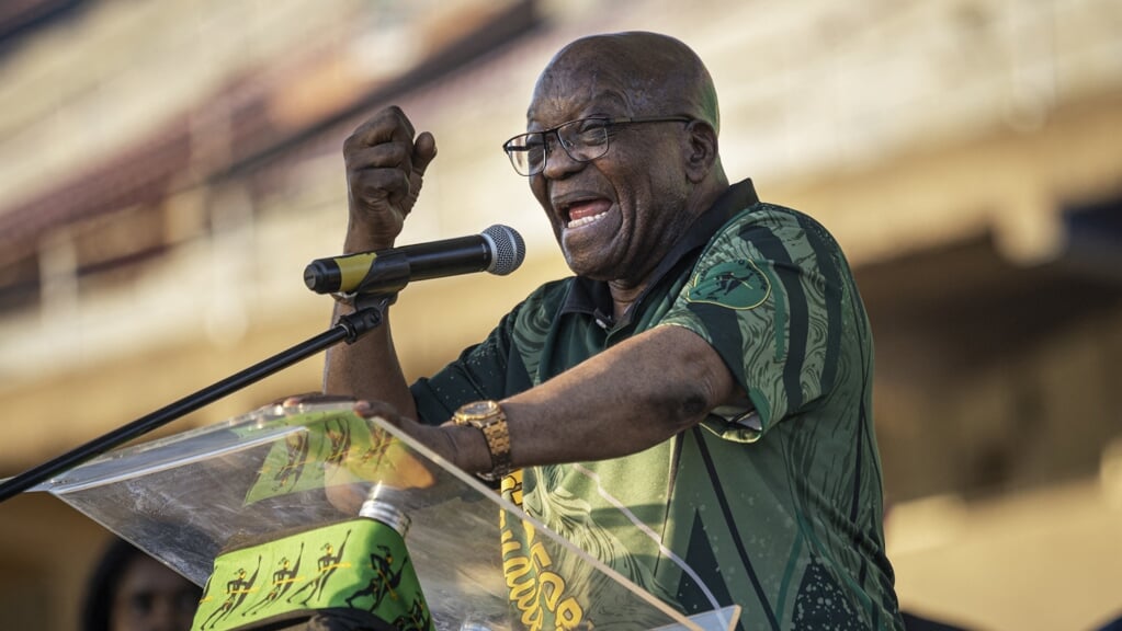 Jacob Zuma eerder dit jaar op campagne als leider van uMkhonto weSizwe (MK).