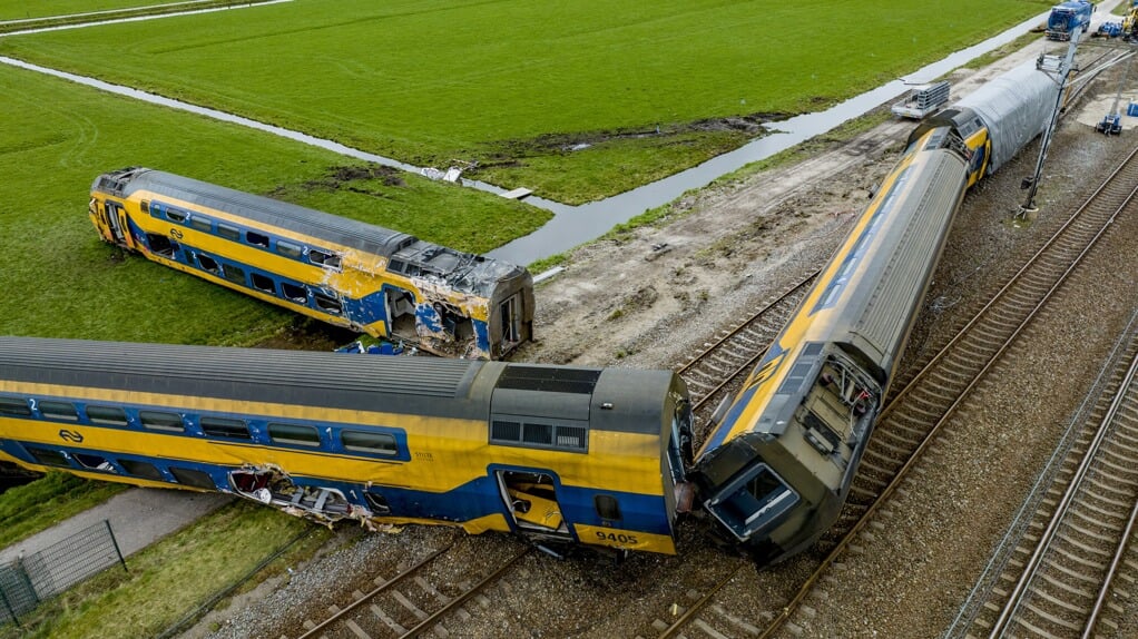 Na het ongeval reden er dagenlang geen treinen tussen Leiden en Den Haag.