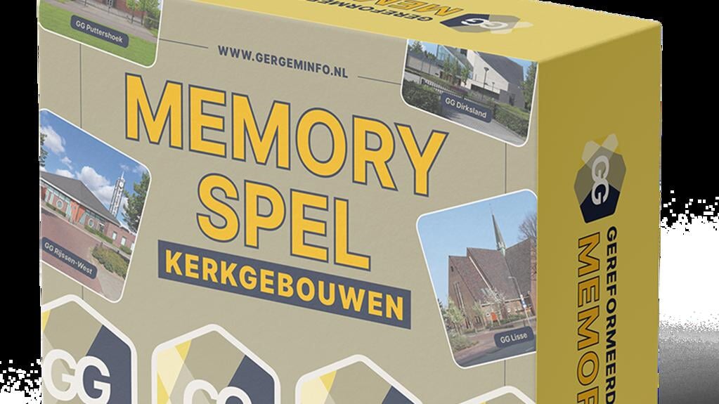 Het memoryspel heeft zestig kaartjes, met daarop dertig kerkgebouwen van Gereformeerde Gemeenten.
