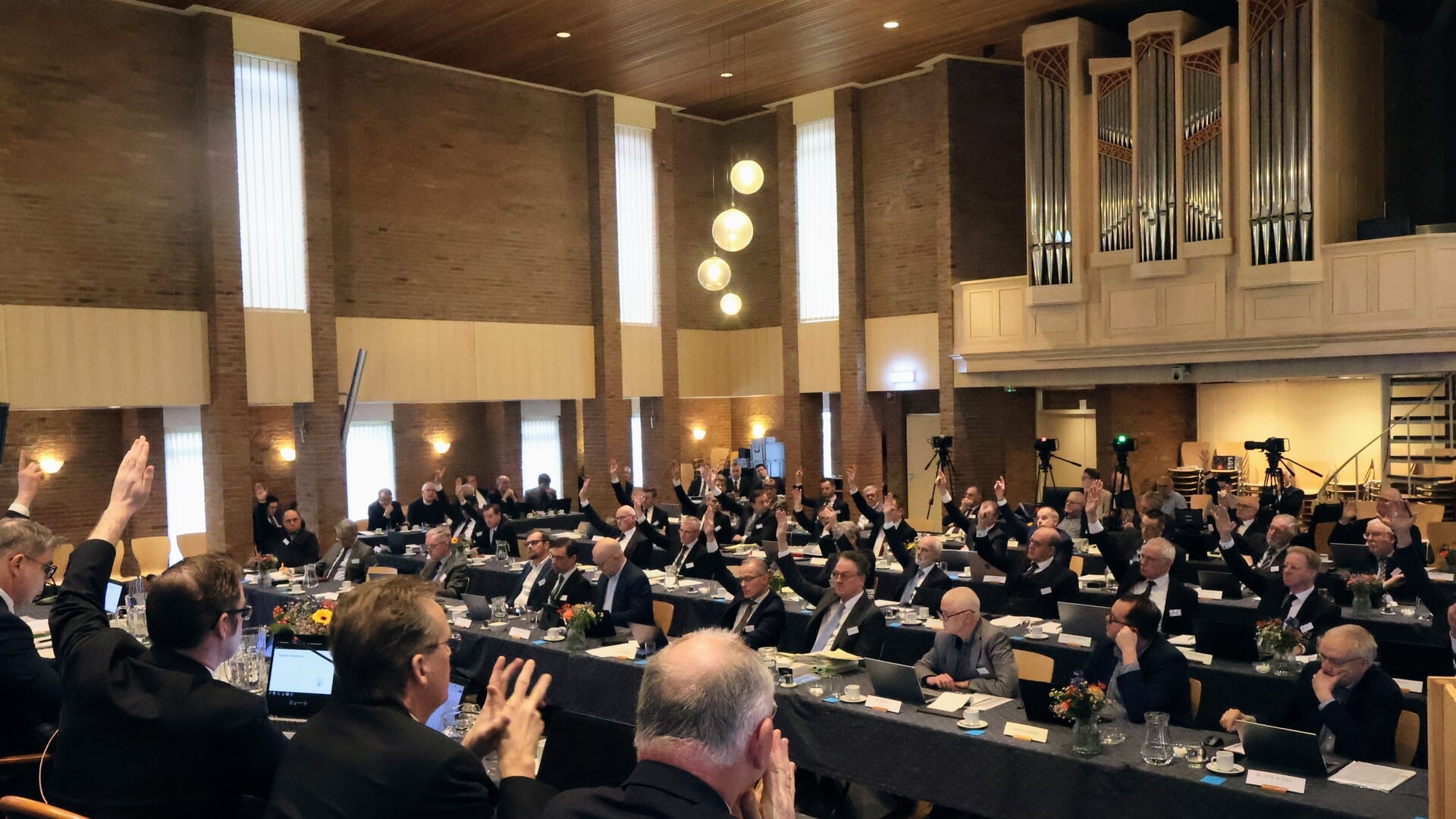 Stemming tijdens de christelijk-gereformeerde synode in Nunspeet.