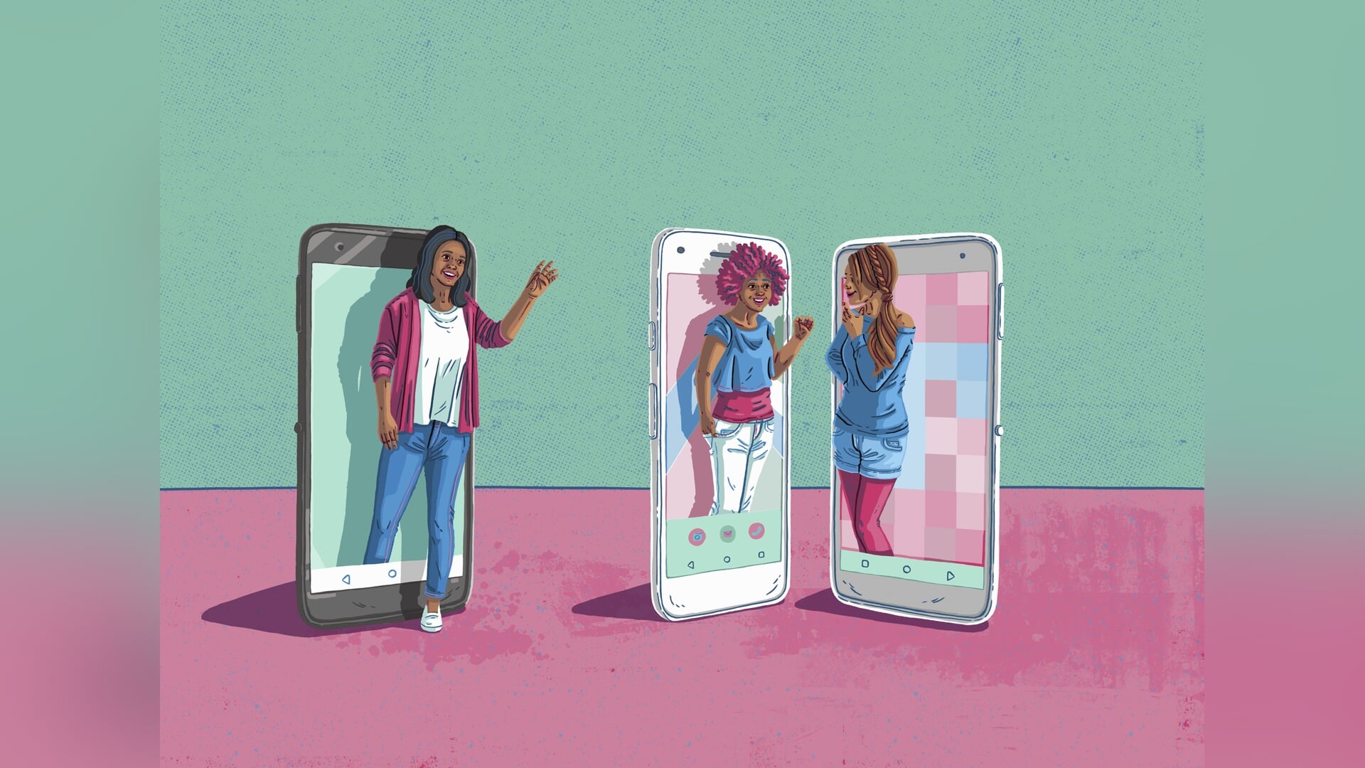 'Leg die telefoon weg.'