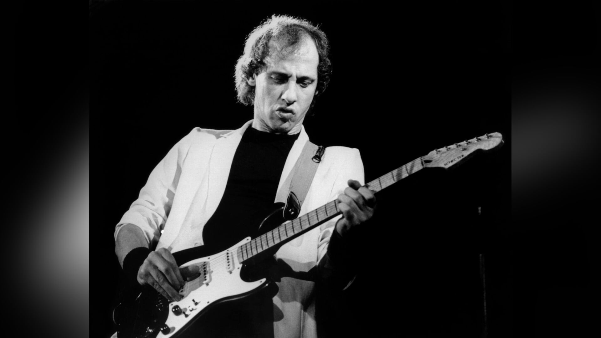 Mark Knopfler van Dire Straits op 1 mei 1985.