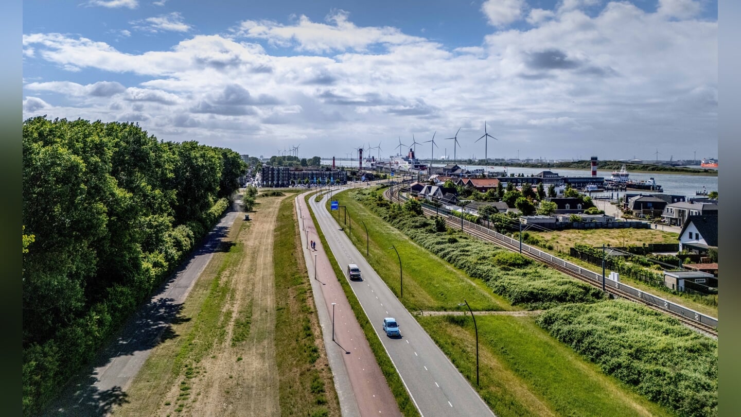 Het terrein aan de Langeweg waar tussen de bosrand en de weg nieuwbouw zou moeten komen.