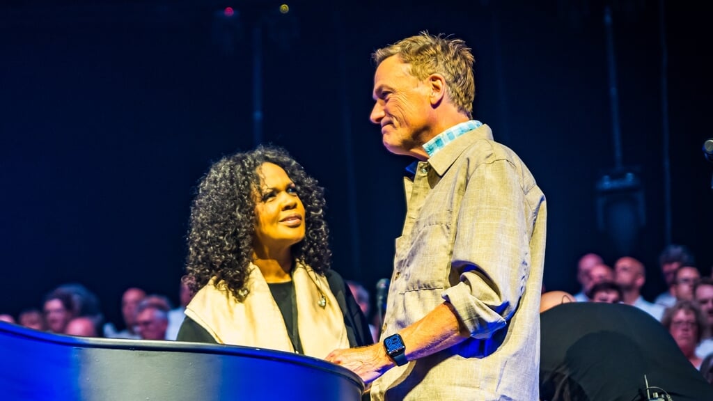 Michael W. Smith en CeCe Winans, voorafgaand aan het concert in Rotterdam.