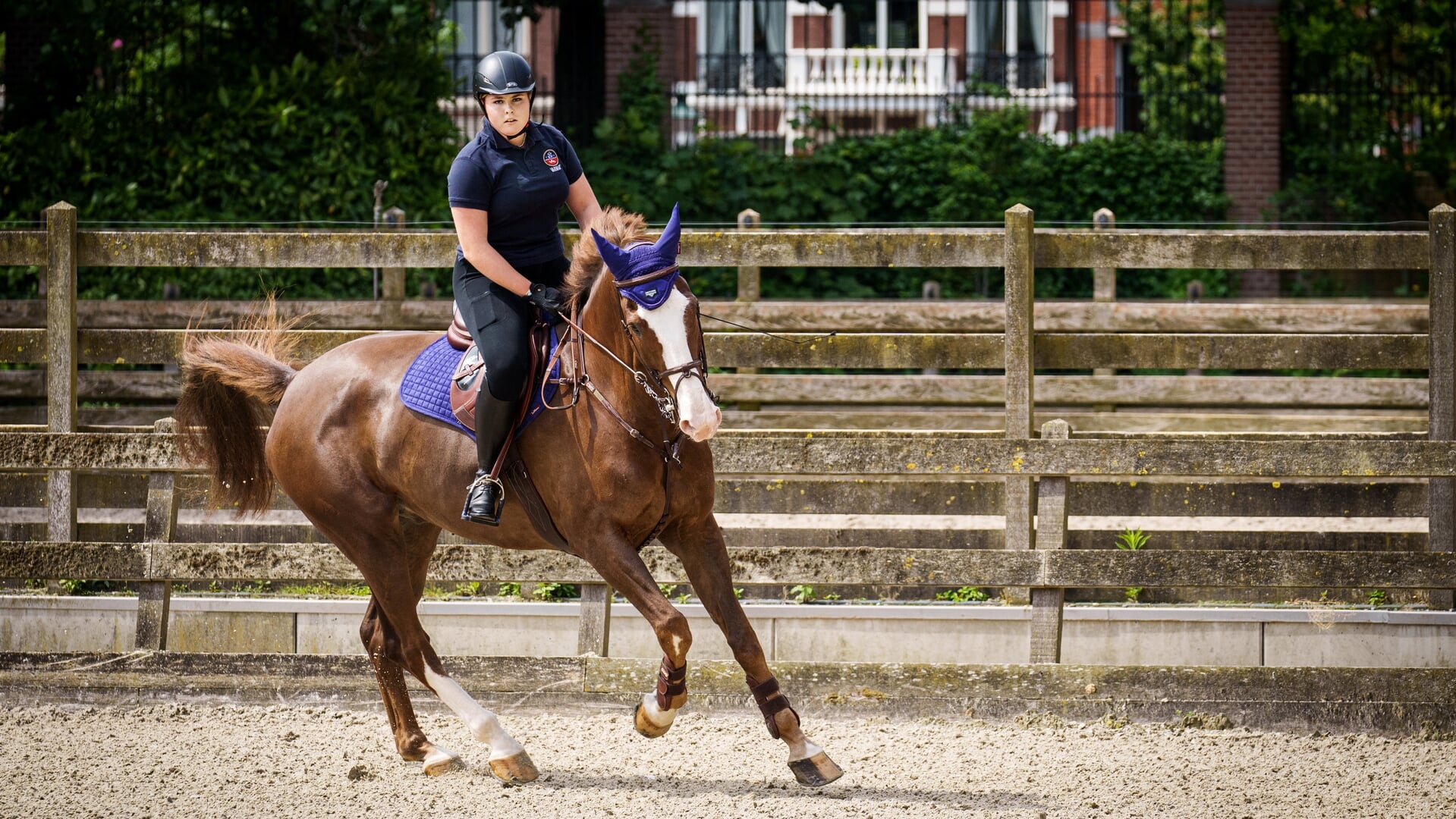 Prinses Amalia op Mojito. Paardrijden is voor de prinses meer dan een hobby.