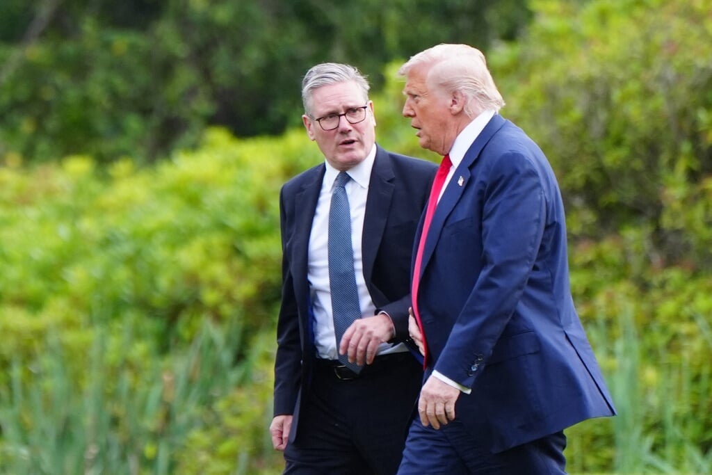 Keir Starmer en Donald Trump ontmoetten elkaar op maandag in Schotland, waar de Amerikaanse president een golfbaan bezit.