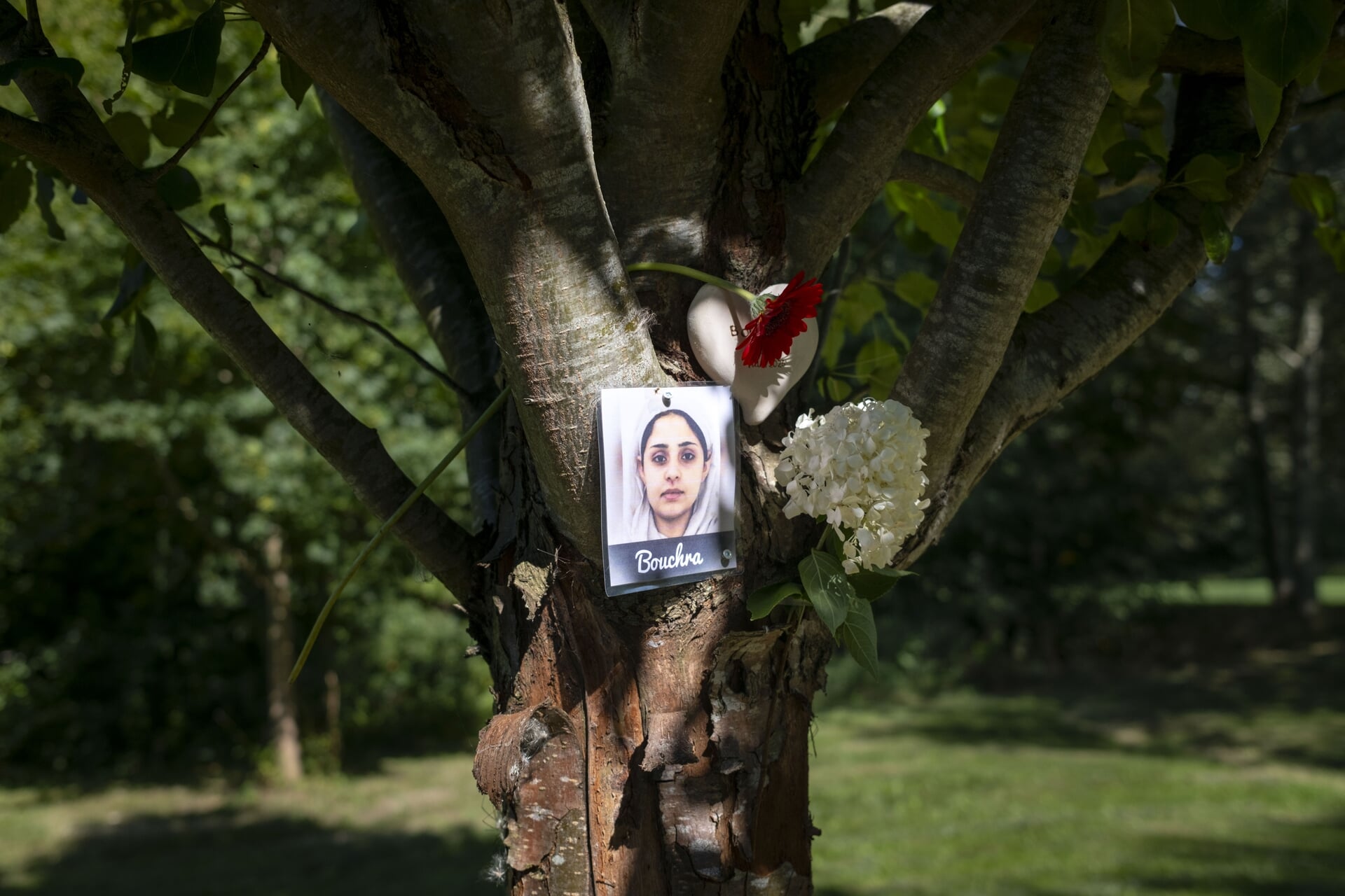 Herdenkingsplaats voor Bouchra in Almere.