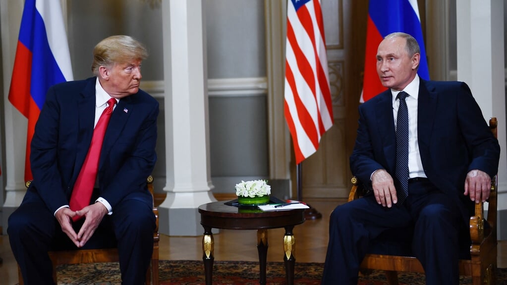 De Amerikaanse president Donald Trump en zijn Russische ambtgenoot Vladimir Poetin bij een ontmoeting in 2018 in Helsinki.