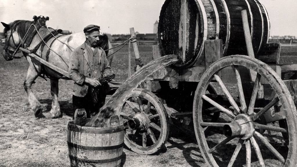 Op 26 augustus 1947 is het zo droog op Walcheren dat zoet water voor het vee van elders moet worden aangevoerd.