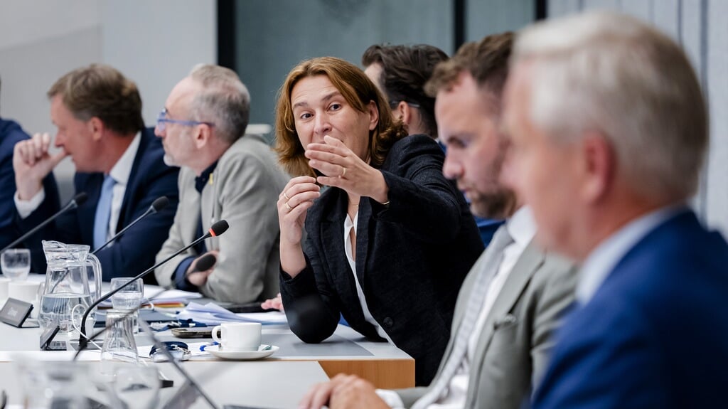 'De etnische zuivering van Gaza zit in de eindfase', zegt GL-PvdA-Kamerlid Kati Piri (midden). CDA'er Derk Boswijk (tweede van rechts) bepleit in het Kamerdebat een route richting erkenning van Palestina.
