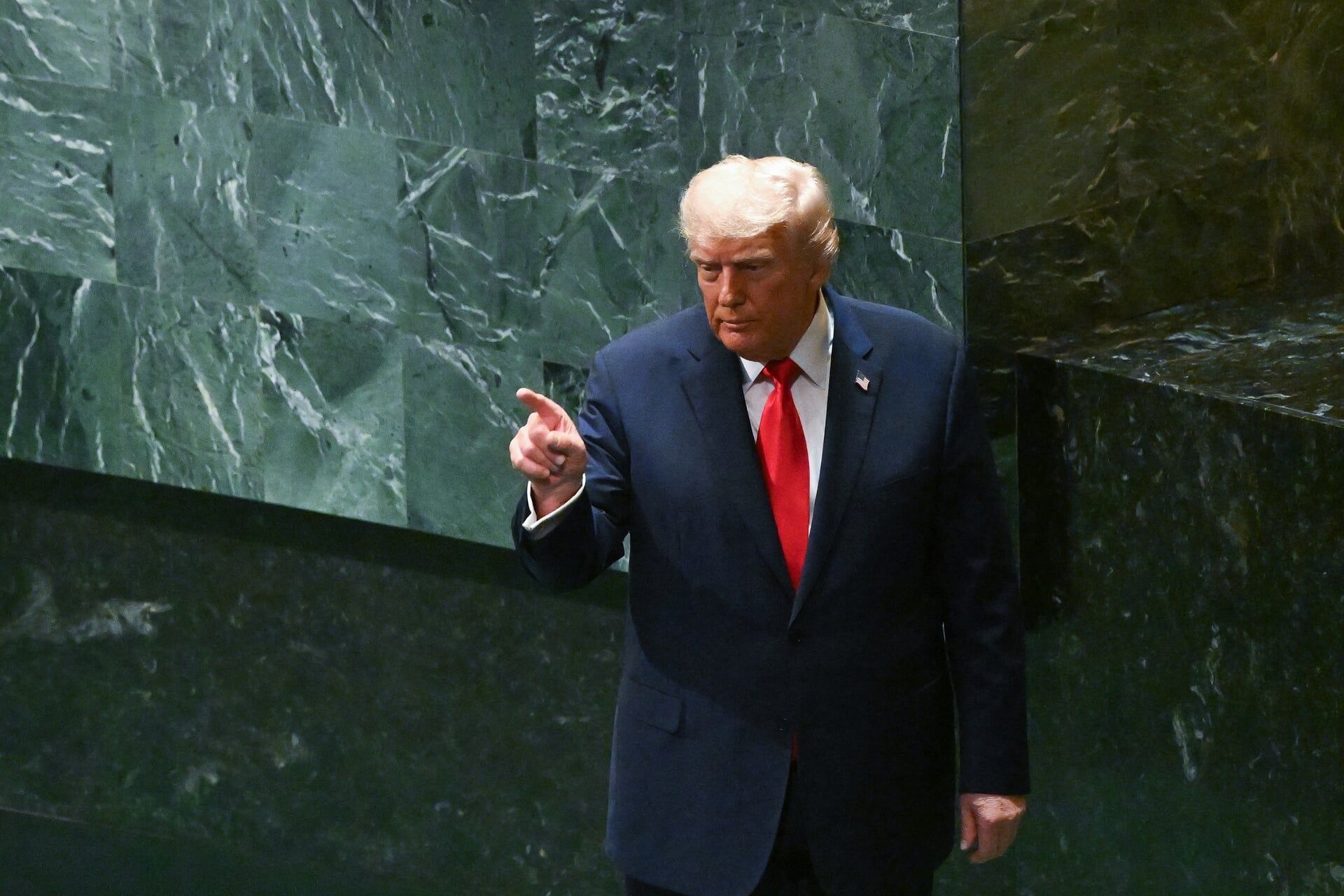 Donald Trump overschreed de hem toegemeten tijd ruimschoots, en sprak bijna een uur.