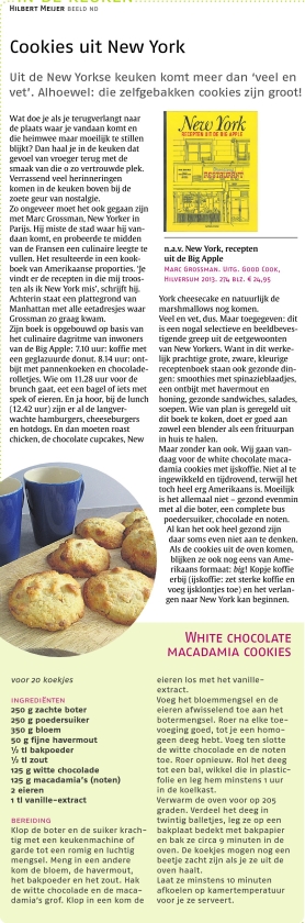 In de keuken: Cookies uit New York