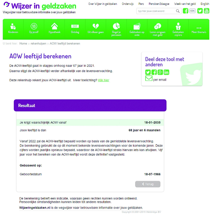 Bereidt u voor op latere AOW-leeftijd (nd)