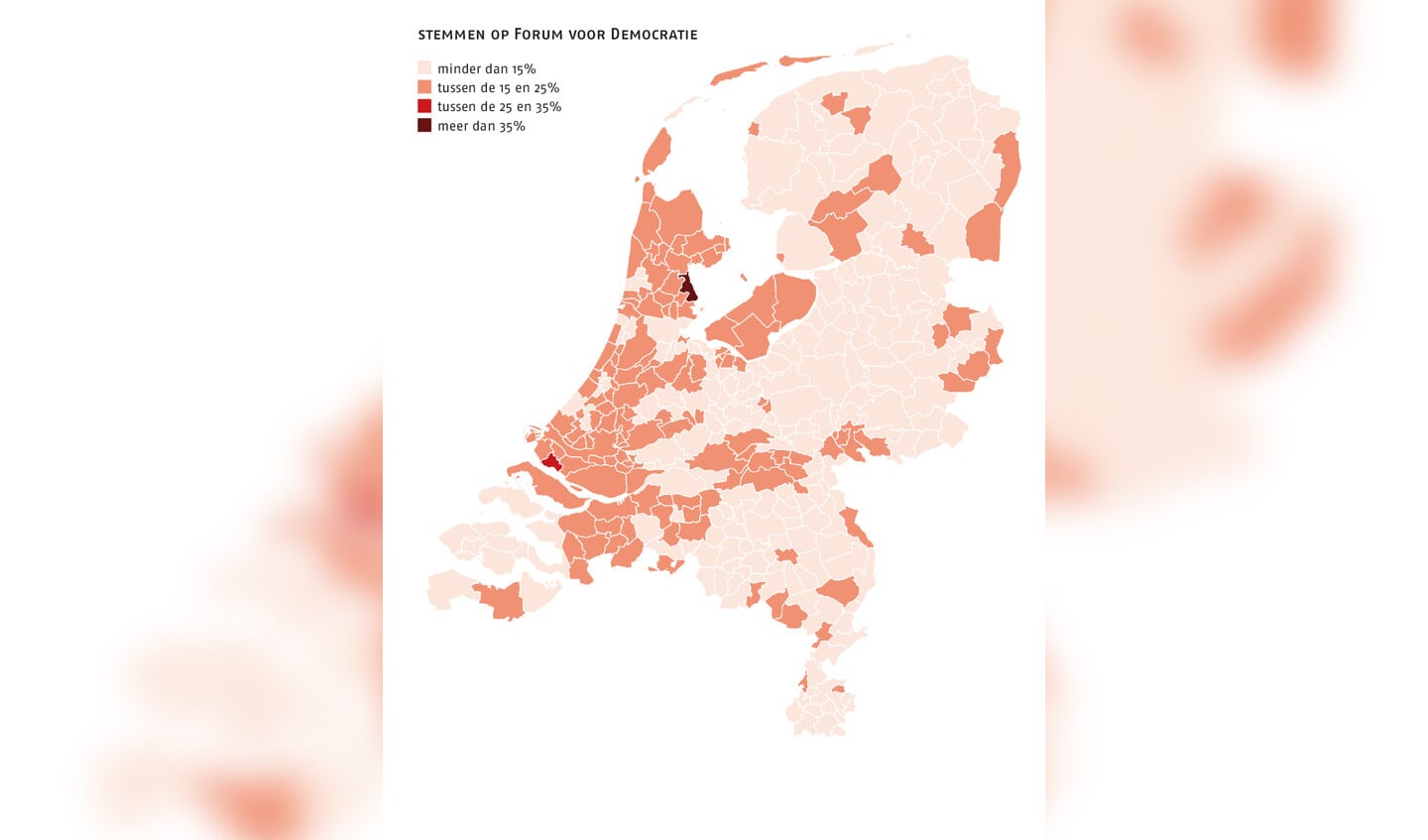 Het Forum voor Democratie komt met dertien zetels in de Eerste Kamer. Vooral in Zuid- en Noord-Holland kreeg de partij veel stemmen.