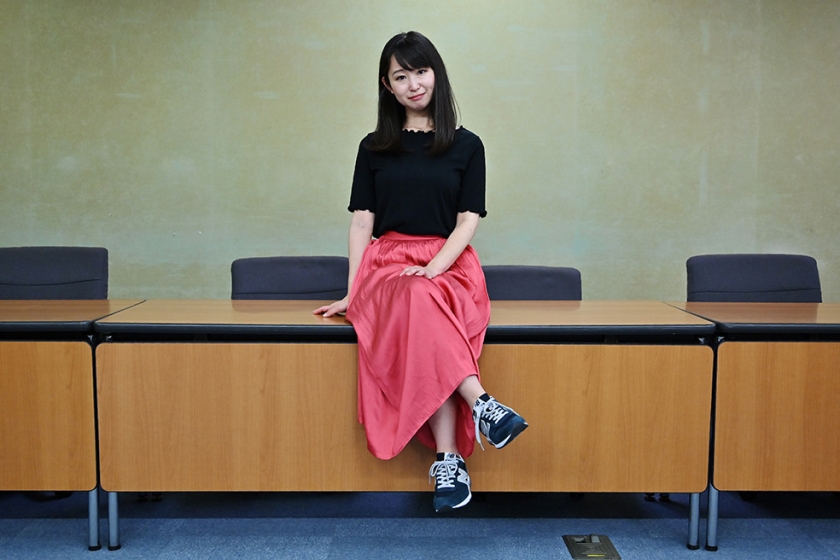 Yumi Ishikawa, die de #KuToo-beweging begon, krijgt veel steun van vrouwen. (afp / Charly Triballeau)