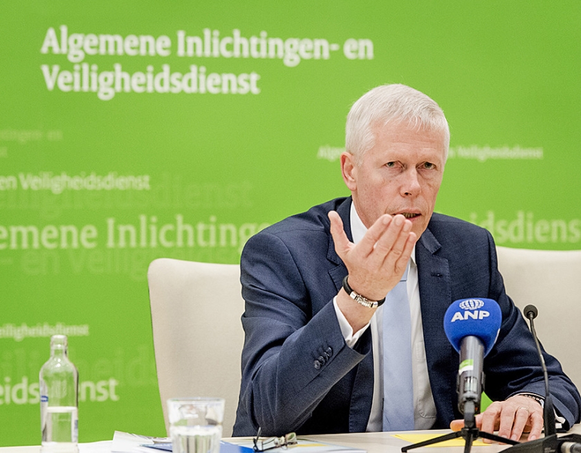 AIVD-baas Rob Bertholee: ‘Cyberaanvallen zijn een gevaar voor de democratie.’ (anp / Robin van Lonkhuijsen)