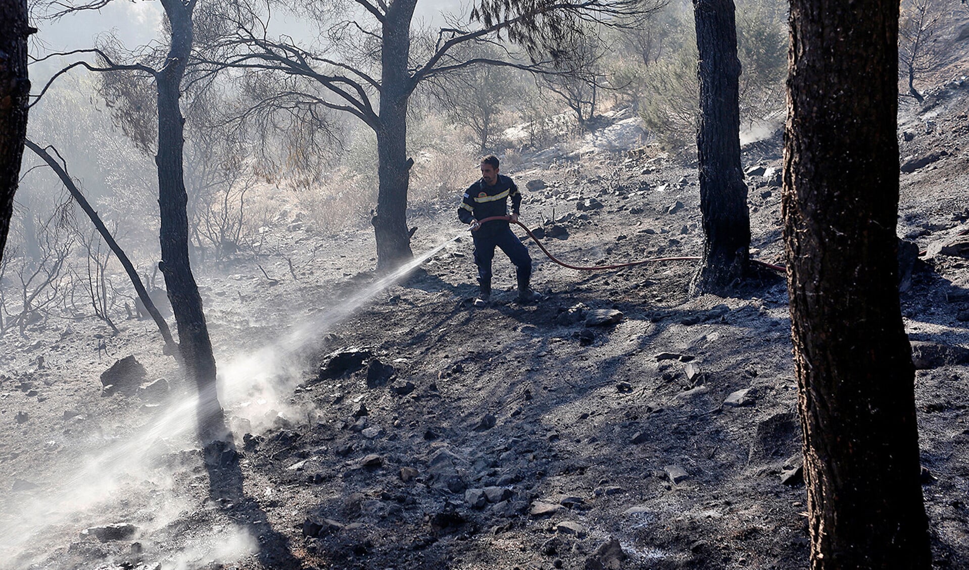 De Griekse brandweer zei de afgelopen drie dagen 182 keer uitgerukt te zijn.