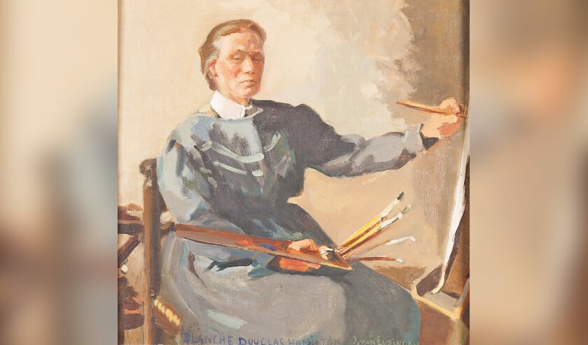 Ima van Eysinga, Kunstenaarsportret van Blanche Douglas Hamilton, olieverf op paneel.