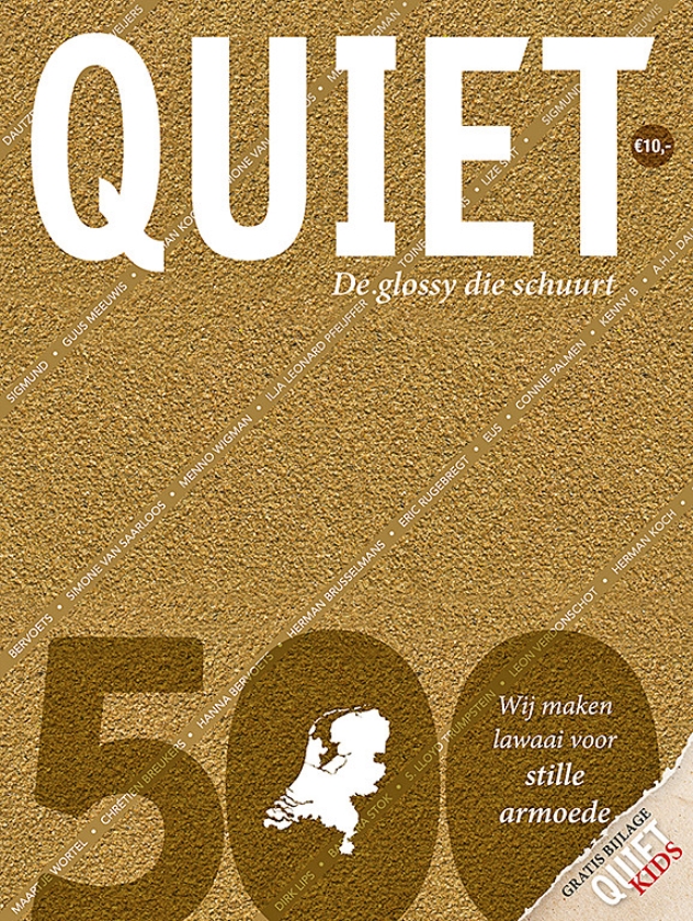 Een omslag van schuurpapier benadrukt de leus van de Quiet 500: ‘Een glossy die schuurt’.