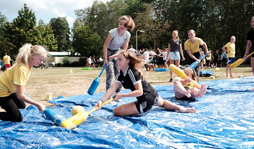 Sportkamp van Next Move (voorheen Athletes in Action) op het terrein van De Kroeze Danne. Naast de dagelijkse serieuze sporttrainingen staan er ook ludieke activiteiten op het programma. (dick vos)