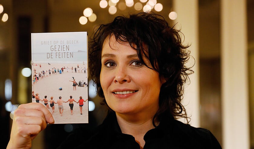 Griet Op de Beeck bij de presentatie van het boekenweekgeschenk Gezien de feiten. (anp / Bas Czerwinski)