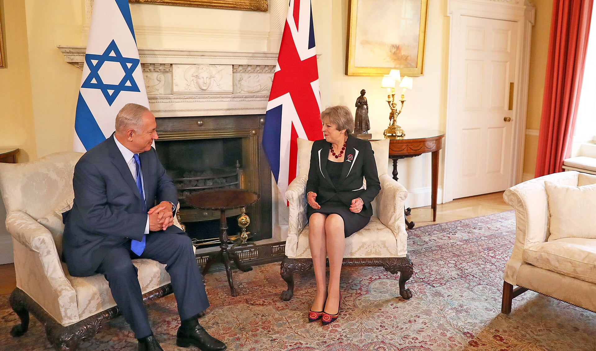 De Britse premier Theresa May had vorige week een ontmoeting met haar Israëlische collega Netanyahu.