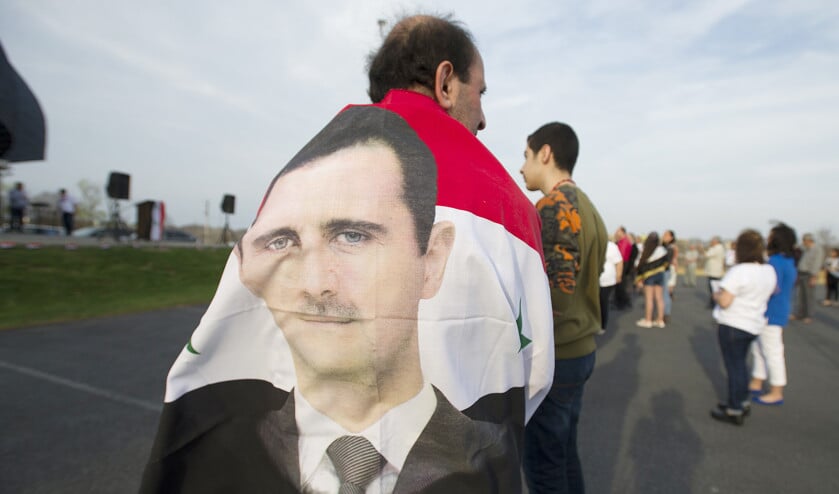 De viering van de Syrische Onafhankelijkheidsdag, afgelopen zaterdag, in de Syrische gemeenschap in de Verenigde Staten. (ap / Matt Smith)