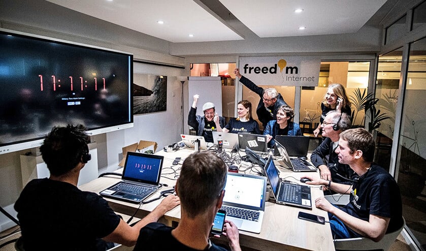 Freedom Internet wordt de naam van de nieuwe internetprovider van de actiegroep die XS4ALL in de lucht wilde houden. De initiatiefnemers van crowdfundingsactie XS4ALL Moet Blijven hebben de naam maandag bekendgemaakt. (anp / Ramon van Flymen)