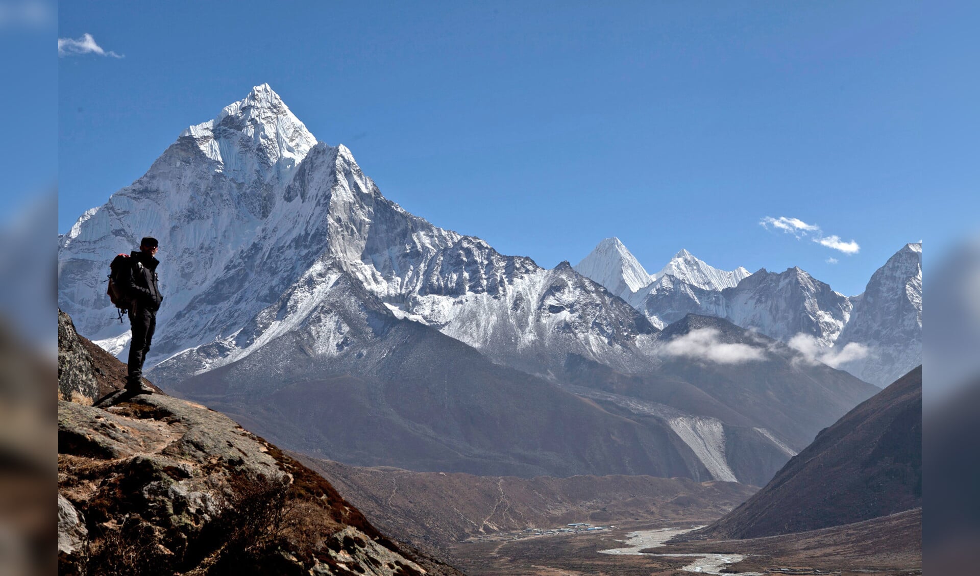 Het Himalayagebergte in Nepal.