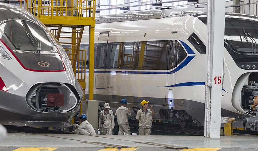 De Chinese treinbouwer CRCC Sifang ontwikkelt momenteel een magneettrein die 600 kilometer per uur kan. (beeld)