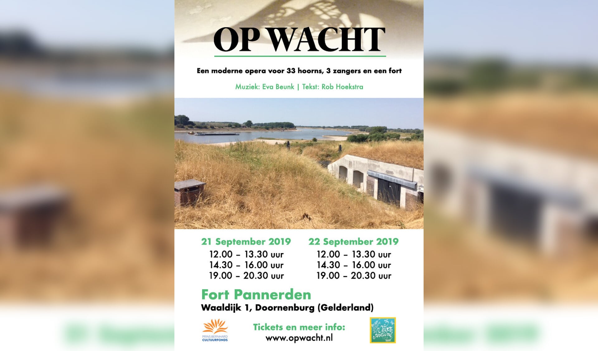 Op wacht: theatraal hoorngeschal in Fort Pannerden