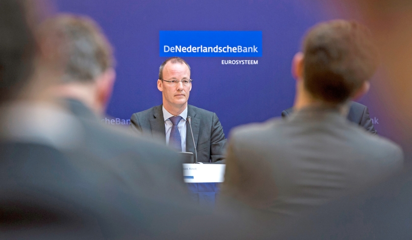 Klaas Knot, voorzitter van De Nederlandsche Bank, voert al jaren een pleidooi voor het stoppen met loonmatiging. (anp / Remko de Waal)