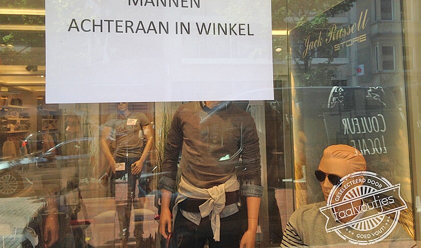 ‘Taalvoutjes’ verzamelt foto’s van grappige taalfouten. Zoals deze ...