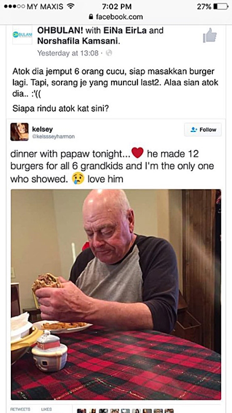 Viral: een eenzame grootvader (Twitter)