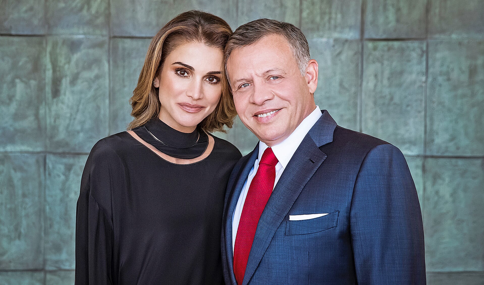 Koningin Rania en koning Abdullah II van Jordanië.
