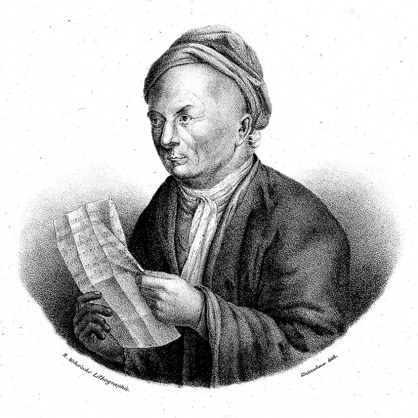 Gottfried August Homilius op een gravure uit 1826 van Friedrich Krätzschmer (1806-1886) naar een tekening van Christian Ludwig Seehas (1753–1802).