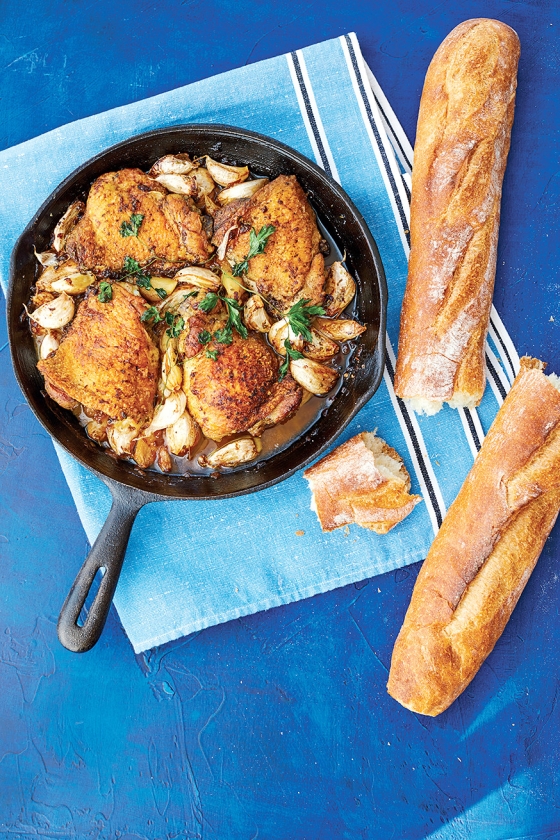 Recept: kip met 40 tenen knoflook (nd)